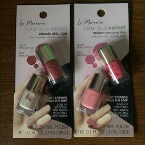 It’s bundle time! NWOT Le Mercerie 2pc Luxurious Velvet 2pk Nail Polish Set